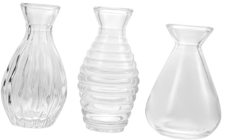 OUNONA 3 Bottiglie per Aromaterapia Vaso da Farmacia Diffusori Misti per Oli Essenziali Contenitori Mini Decorativi con Barattoli Vuoti A Bocca Larga Bottiglie per Diffusori per La