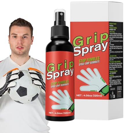 Colle à gants | Brume de pulvérisation renforcée de la poignée – 120 ml Spray adhésif lavable résistant à la transpiration pour la pêche au ballon, l'hiver, le temps humide, les terrains en salle et