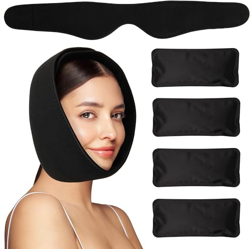 Chillpulse Poche de Glace en Gel pour Dent de Sagesse et Mâchoire - Pack de Poche Glace Gel X 4 – Poche de Froid Réutilisable pour Chirurgie, Opération Esthétique, Douleur et Gonflement, Migraine