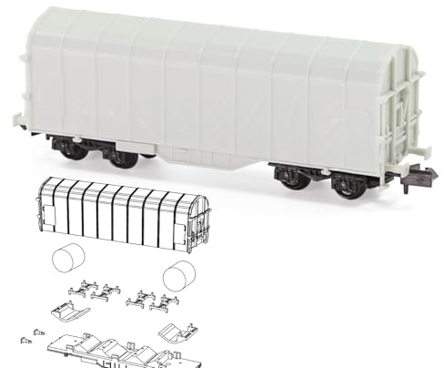 Evemodel 1 Set Spur N 1:160 Unmontierter Gondelwagen DIY Modellwagen (Gedeckter Spulenwagen)