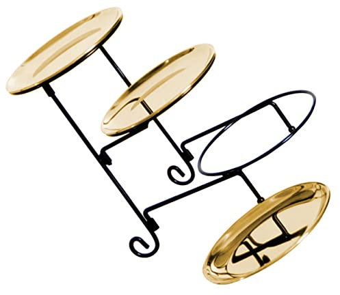 Mikikit Alzata Portadolci a 3 Livelli in Acciaio Inox Oro, Set 1