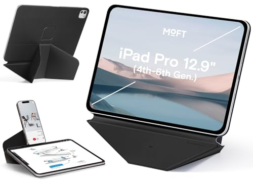 MOFT Dynamic Folio Case for iPad Pro 12.9 inch (6th/5th/4th Generation, 2022/2021/2020), Silm Magnetic Stand Case with 20+ Viewing Angles, Auto Wake/Sleep, Ultra Thin, Jet Black