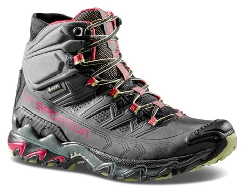 La Sportiva Stivali da trekking da donna Ultra Raptor II Mid Leather Wide GTX, Carbone Cerise, 41 EU