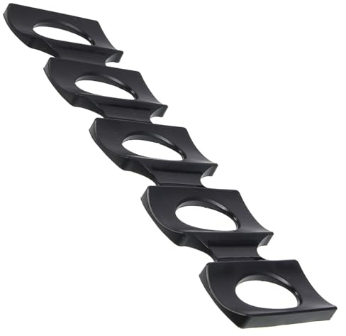 IMIKEYA Organizador de Silicona Antideslizante para Refrigerador, Estante Negro para Latas y Botellas, Soporte Apilable para Cerveza y Bebidas, Alfombrilla Práctica para Nevera,