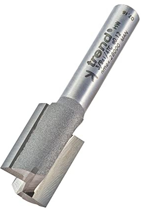 Trend Straight Two Flute Router Cutter, 1/4 in Shank, 13mm TCT | Professional Straight Two Flute Router Cutter With 13mm Cut Diameter And Tungsten Carbide Tips, 3/9X1/4TC