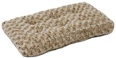 MidWest Homes for Pets Small QuietTime Deluxe Mocha Ombré Swirl Plush Pet Bed, Machine Washable, Non-Skid Bottom, Soft Crate Mat for 24-inch Crates