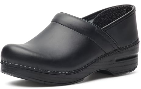 Dansko Women’s Professional Slip-On Clogs –Rocker Sole and Arch Support for Comfort-Ideal for Nursing, Food Service, Healthcare Black Box 5.5-6 M US