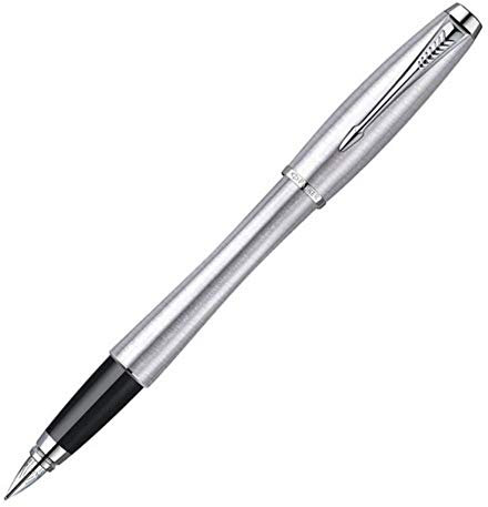 Parker Urban Metallic Chrome Trim Medium Nib Fountain Pen - Gift Boxed