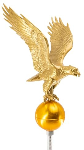 Montague Metal Products Fahnenmast Eagle, 30,5 cm, goldfarben