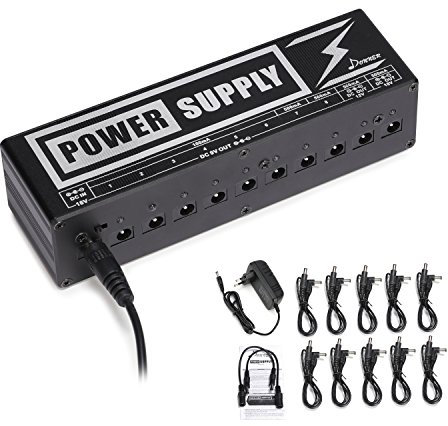 Donner Gitarre Pedal Power Supply 10 Isolated Ausgang Pedal Netzteil für 9V/12V/18V Effektpedale (DP-2)