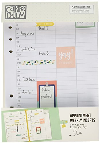 Simple Stories Carpe Diem Cita semanal, Color Blanco