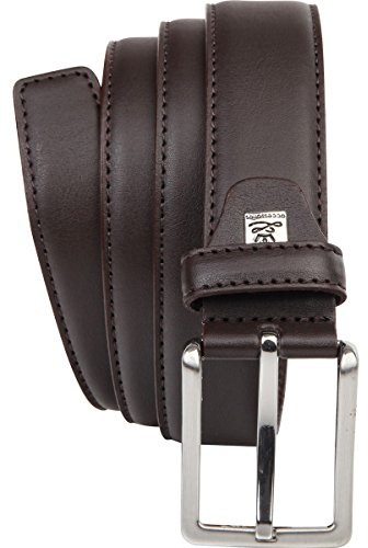 LINDENMANN Herren-Ledergürtel, Herrengürtel, Ledergürtel, XL, 2 Farben, Schwarz/Dunkelbraun