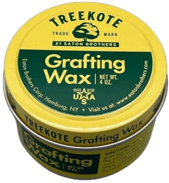 Eaton Brothers Treekote 4 OZ Grafting Wax - Weather Resistant Wax for Grafting Roses, Fruit Tree, and Bonzai - Optimal Plant Healing & Protection for Successful Tree Grafting - Made in USA