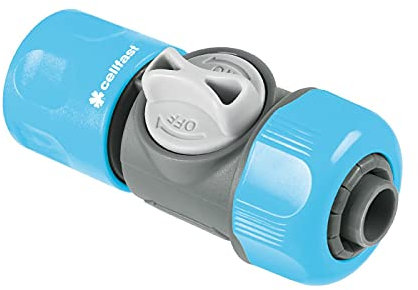 Cellfast Attacco rapido con valvola cellPRO™ 1/2, Facile da Regolare, Design ergonomico, Plastica PC/ABS, Alta qualità, 52-330