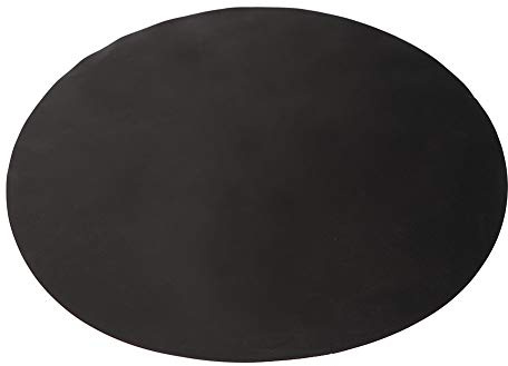 Jeffergarden Tapis de Cuisinière à Gaz, Tapis de Barbecue de Cuisinière Wahsable Cuisinière À Gaz Anti-Chaleur Barbecue Téflon antiadhésif Cuisine BBQ Tapis En Silicone Rond Noir 40cm