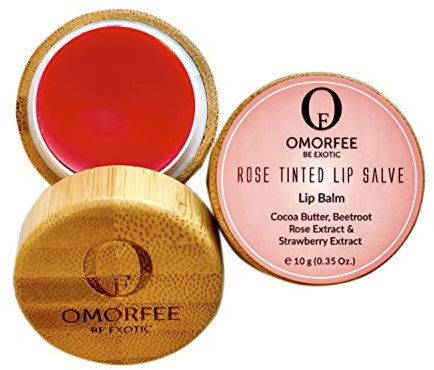 OMORFEE BE EXOTIC OF 100% Organic Tinted and Moisturizing Lip Balm Treatment Strawberry Flavor- 10g/0.35Oz
