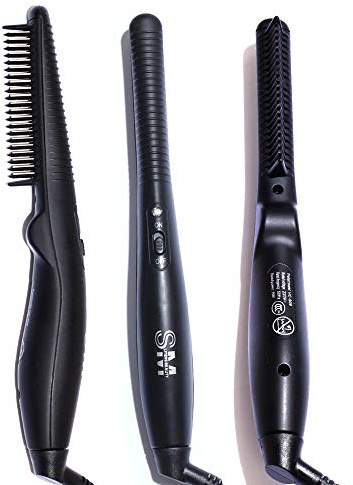 Beard & Mustache CombsBeard Straightener Comb for Men,Hair Hot Comb,Quick Electric Heated Beard Brush Styler,Travel Portable Styling Comb Beard Iron, Multifunctional Straightening Brush