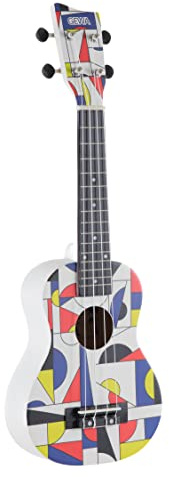 Gewa Sopran Ukulele Square W-SO-BWR White 0 Inkl. Gig-Bag White 0, W-SO-BWR