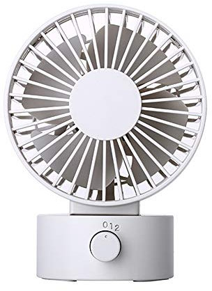 KANKOO Ventiladores De Mesa Ventilador USB Mini Ventiladores de Escritorio Potente Ventilador de Escritorio Pequeño Ventilador de Mesa White