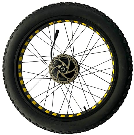 26 * 4,0-Zoll-Fettreifen-Hinterrad-Elektrofahrradnabe 48-V-Motor mit Bremsscheibe Kettenrad Fertiger Umbausatz