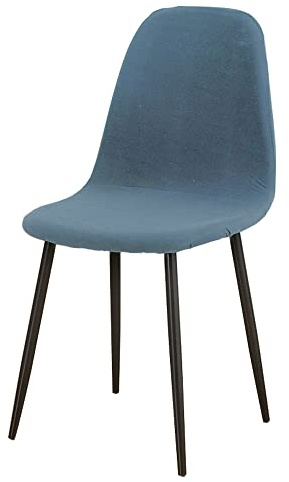 Meigeh Coprisedie scandinave da Pranzo Fodera per Sedia scandinava per Sala da Pranzo Fodere Coprisedia scandinave a Forma Curva Coprisedia Elasticizzati 6 Pezzi Grigio Blu