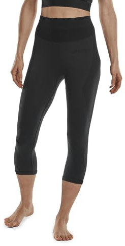 cep Merino Base Layer Tights ¾ Skiing Damen Skiunterwäsche schwarz schwarz Gr. L