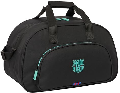 Safta F.C. BARCELONA 3ª EQUIPACIÓN - Bolsa de Deporte, Mochila, Ideal para Niños de Diferentes Edades, Cómoda y Versátil, Calidad y Resistencia, 40x23x24 cm, Color Negro