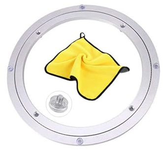 VaVaVia 70cm/28inch 1 Stück Drehtellerlager aus Aluminiumlegierung | Esstisch Drehteller Drehkranz Kugellager Drehbare Drehscheibe Druckkugellager Drehbeschlag 360 Drehbar Schwerlas