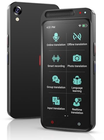 Ubetter Übersetzer Sprachübersetzer Gerät - 139 Sprachen - 17 Offline - 5,0 Zoll großer Bildschirm - 1500mAh Lange Standby-Zeit, Geeignet für Reisen & Business Etc.