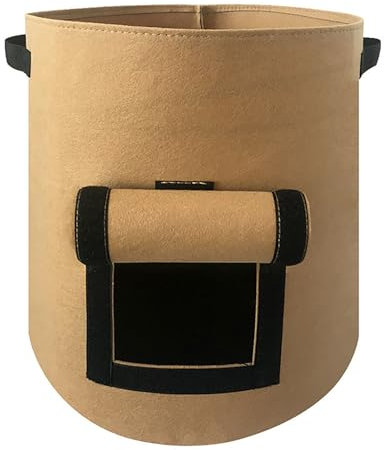BTAISYDE Sac à Plantes Plantes Sac de Croissance, Pots Respirant et Durable avec la Fenêtre et la Poignée Sacs de Plantation de Jardin, pour Planter de Pommes de Terre Carottes Tomates,A,7 gallons