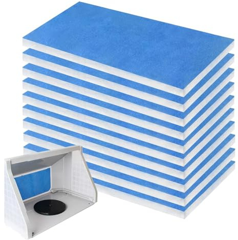 Junterone 11 Piezas Filtros Cabina Pintura, Filtro Cabina Pulverización Filtros De Escape Cabina Pintura Para Reemplazar la Pintura Cabinas Aerógrafo Aerógrafo