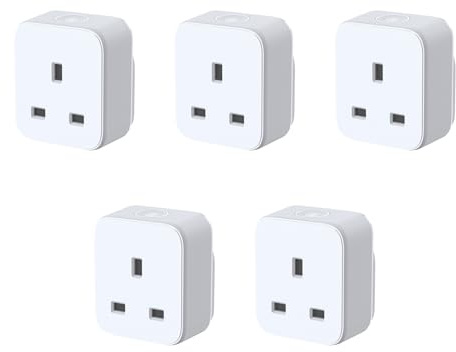 Hive Active Plug With Signal Booster Feature, Works With Hive Hub, 5 Pack, White, UK