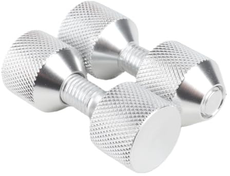 2 Hole Flange Pins, 2pcs Flange Alignment Pin Anodize Aluminium 1‑1/8in Flange Double Hole Pins Set for 0.5 to 14in 150LB Flanges (Silver)