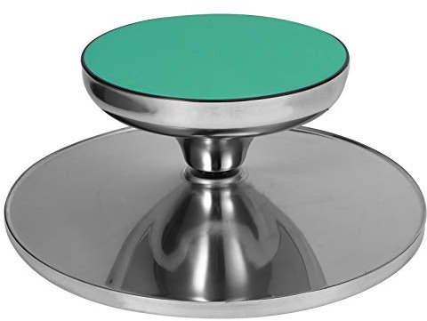Brrnoo Cake Turntable, Rotating Cake Stand Cake Stand Cake Rotating Stand Bakery Supplies 11.8 Inch Stainless Steel Cake Spinner Stand for Cake Cupcake