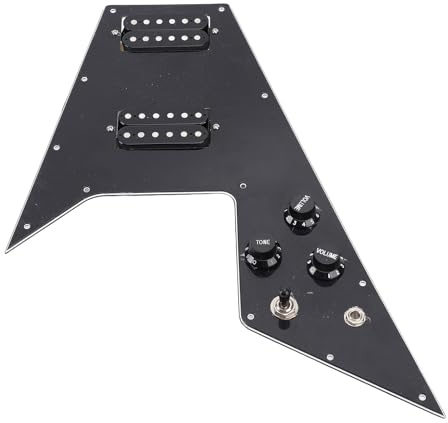 Bridge Loaded Pickguard Set HH -Pickup -Konfiguration für Fliegende V -Gitarren mit Split Coil, Mini Humbucker, Keramikmagneten