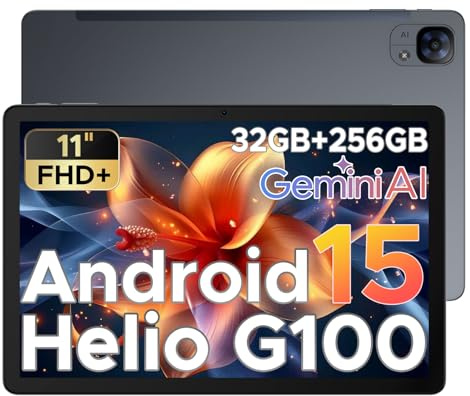 DOOGEE Tab E3 Tablet 11 Pulgadas, 32GB RAM + 256GB ROM/TF 2TB Tablet Android 15, Helio G100, Tablets 4G Dual SIM+ WiFi 5G, 8800mAh, Gemini AI, 13MP+5MP/GPS/BT5/OTG/FACE ID/Doble Altavoces/Jack 3.5mm