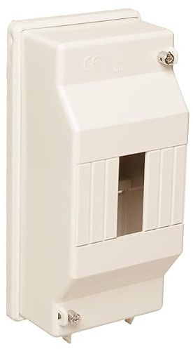 Elfenbein-Verteilerdose für 1 bis 4 Elemente, inklusive Estrich, ideal für Elektroinstallationen und Stromverteilung.