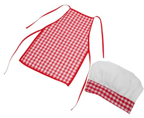 ROMISBABA Divisa per chef costume panettiere costume per chef per grembiule per e cappello Nylon