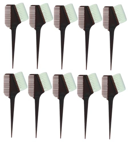 Gogogmee 10pezzi Kit per Tintura dei Capelli Ciotola Pettine e Spazzola per Tintura per e Parrucchiere Caffè
