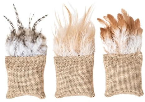 Juguetes De Hierba Gatera Para Gatos Interiores 3 Piezas Interactivo | Juguetes De Enriquecimiento Felino Rellenos Con Catnip Para Mascotas Pequeña