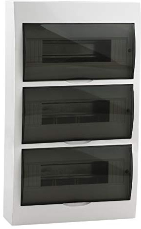 Cassetta per quadro elettrico, da incasso, IP40, 1 -2 file a 4, 6, 8, 12, 18, 24, 36 moduli