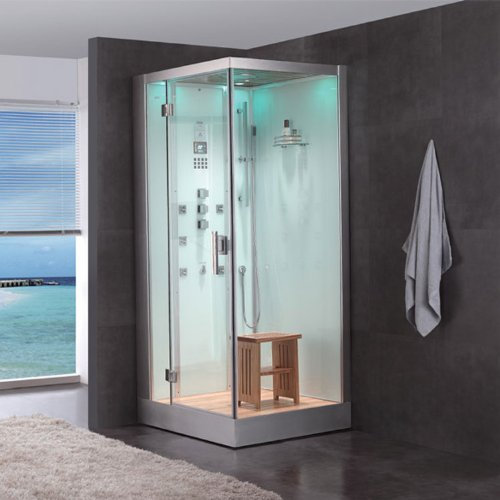 AWT Dampfdusche DZ960F8 weiß/100x90/links