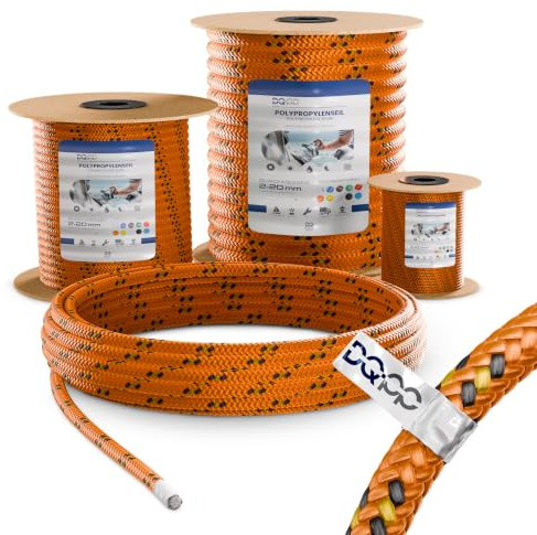 Polypropylen repsladd 8 mm #06 - 200m Orange