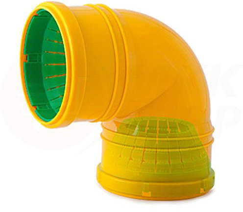 Dränage Rohr Bogen 90° Grad Ø 72-100 mm (MKK-28) Dränagerohr Verschluss Ver...