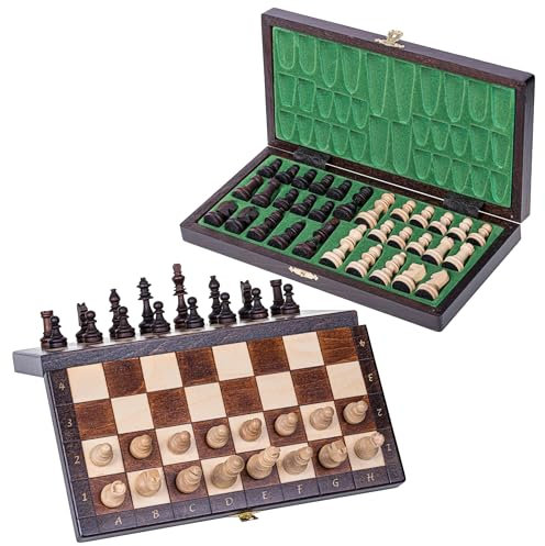 Square - Schach Schachspiel - MAGNETISCHE Classic LUX - Schachbrett aus Holz - 28 x 28 cm - Schachfiguren Magntic