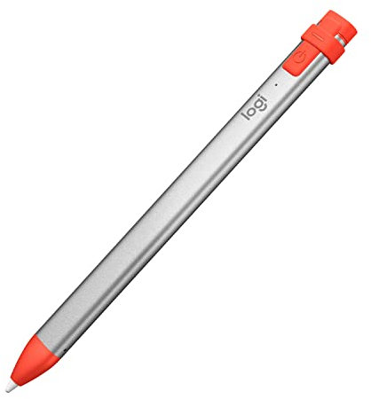 Logitech Crayon Digital Pencil for Education, matita digitale per tutti gli iPad (versioni 2018 e successive) con tecnologia Apple Pencil, design anti-rotolamento e punta intelligente dinamica