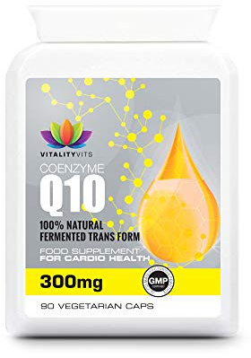 Co Enzyme CoQ10 90 Capsules 300mg - High Strength Trans Form - UK Made - GMP Quality (90s)