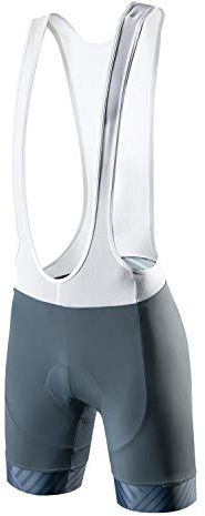 Santic Salopette Ciclismo Uomo Estivo Pantaloncini Ciclismo Uomo Imbottiti MTB Salopette Bici Shorts Bici Grigio EU XL