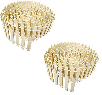 HONBAY 2PCS Wooden Miniature Garden Decorative Picket Fences Palisades for Ornament (Length: 90cm/35inch) (Wooden)