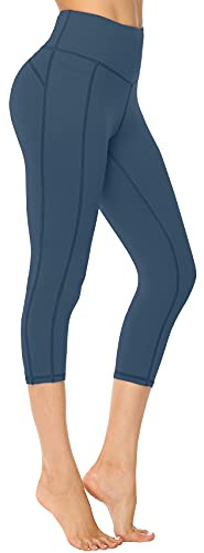 Persit Damen Sport Leggins mit Taschen, Blickdicht Sporthose Yogahose Streetwear